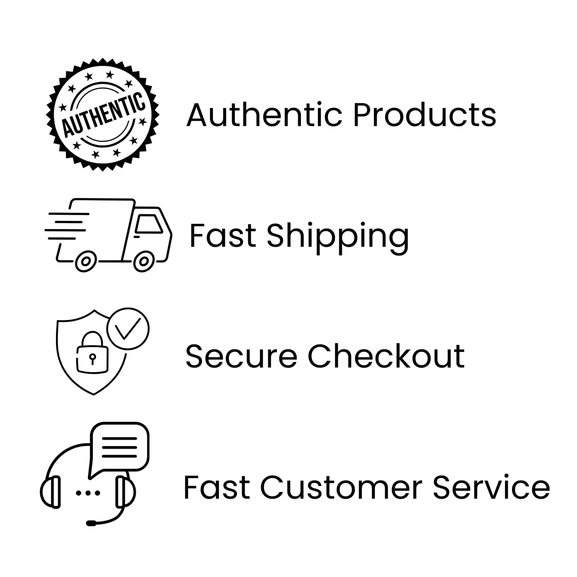 Authentic products logo with star-studded circular seal.
